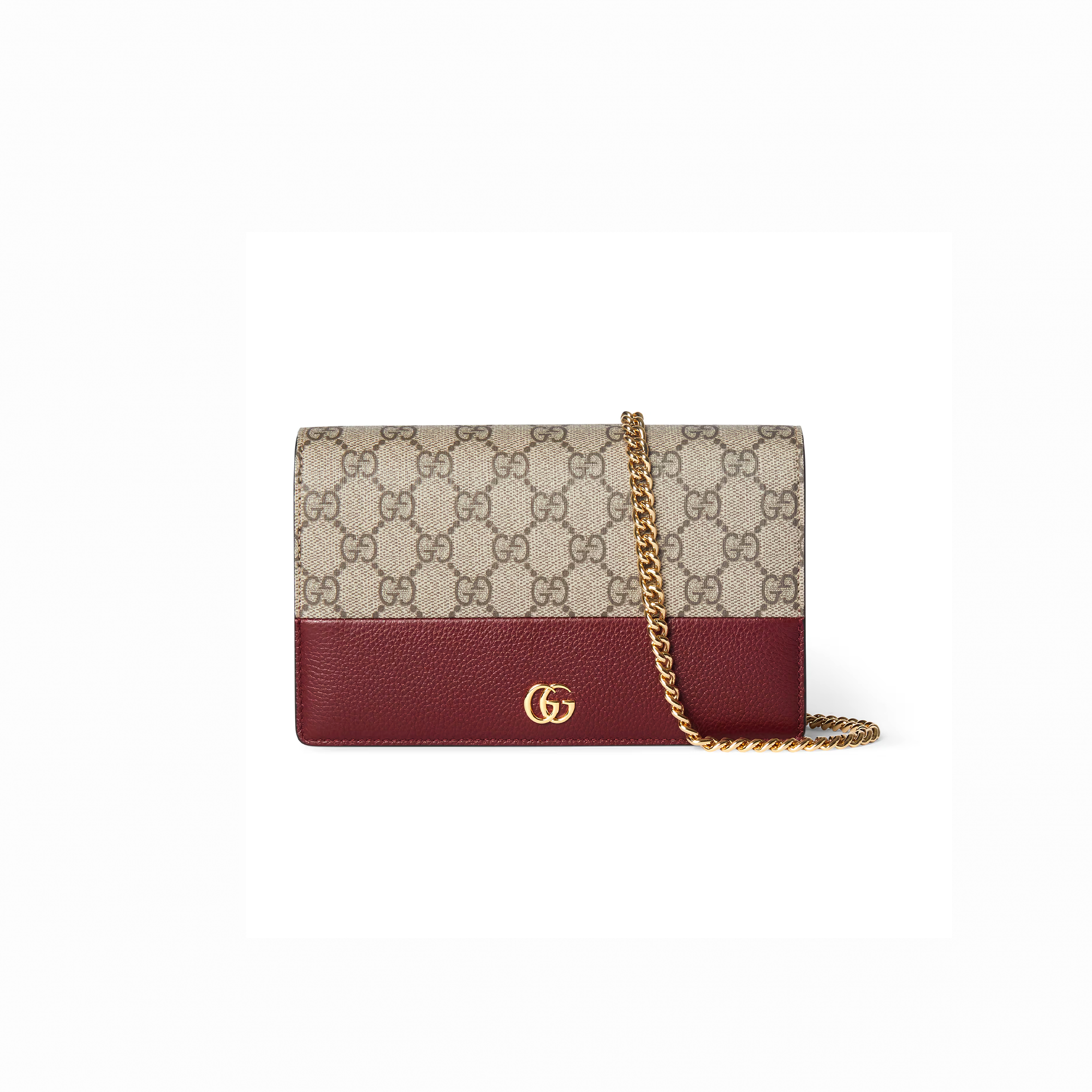 GUCCI GG MARMONT BI-COLOR WALLET ON CHAIN ‎497985AAE5E6258 (20*12.5*4cm)